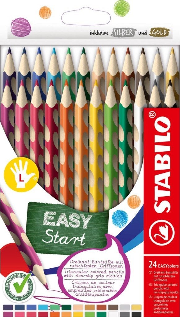 STABILO EASYcolors - 24 st Ergonomisch Kleurpotlood - Linksh, Hobby en Vrije tijd, Tekenen, STABILO, Nieuw, Ophalen of Verzenden