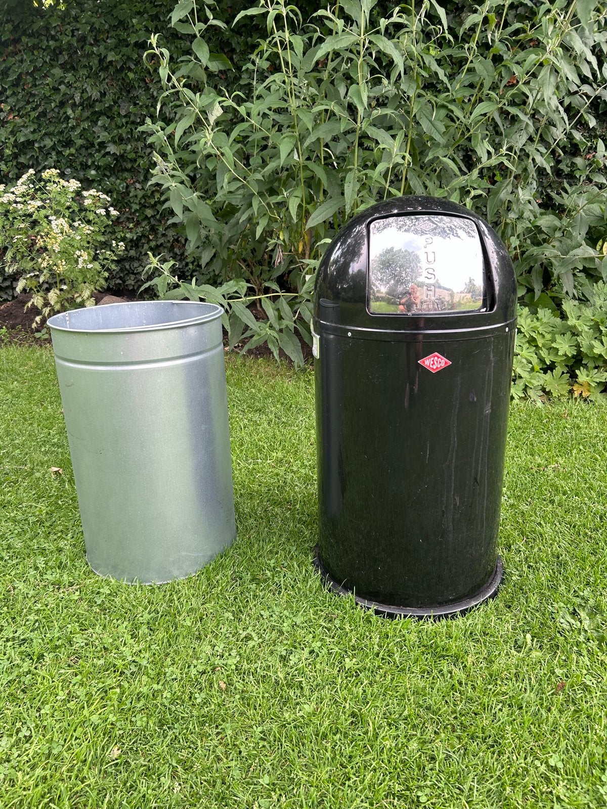 Wesco Pushboy prullenbak - Zwart, Huis en Inrichting, Ophalen, Gebruikt, 40 liter of meer, 75 – 100