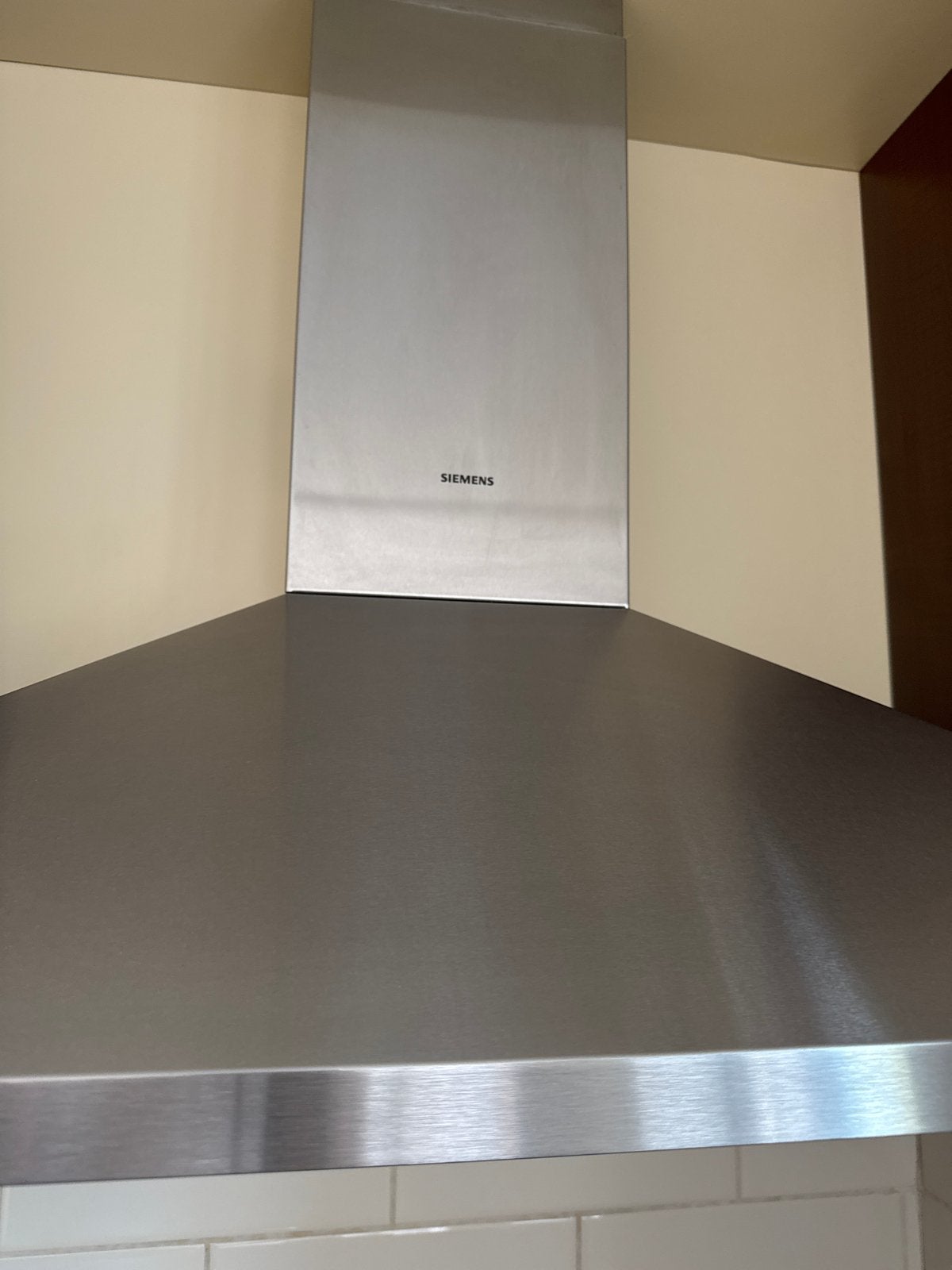 Siemens Wandschouwkap - RVS Afzuigkap, Witgoed en Apparatuur, Ophalen, Gebruikt, Wandschouwkap, 400 tot 600 m³ per uur