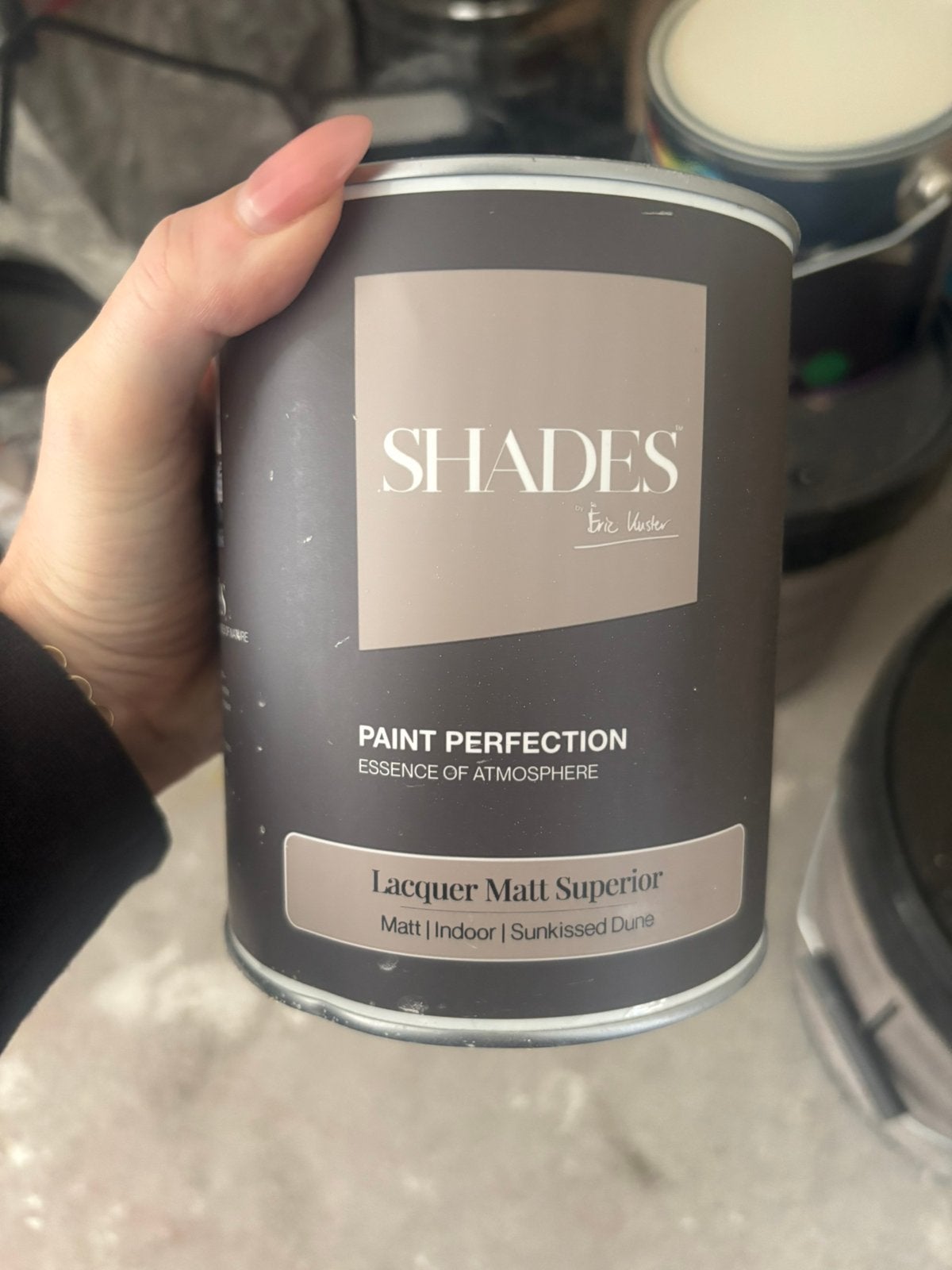 Nieuwe pot lak verf Eric Kuster - Sunkissed Dune, Doe-het-zelf en Verbouw, Beige, Nieuw, Ophalen of Verzenden, Lak