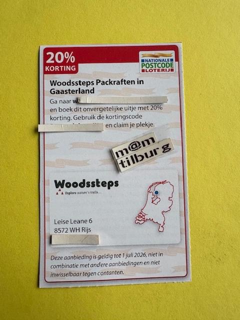 Woodssteps Packraften in Gaasterland 20% korting, Drie personen of meer, Kortingsbon, Overige typen