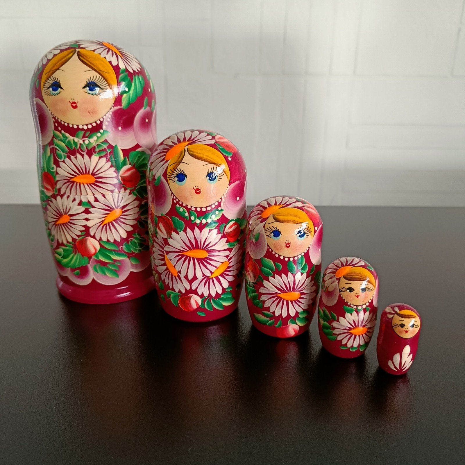 Russische Matroesjka poppetjes - set van vijf, Ophalen of Verzenden, Zo goed als nieuw