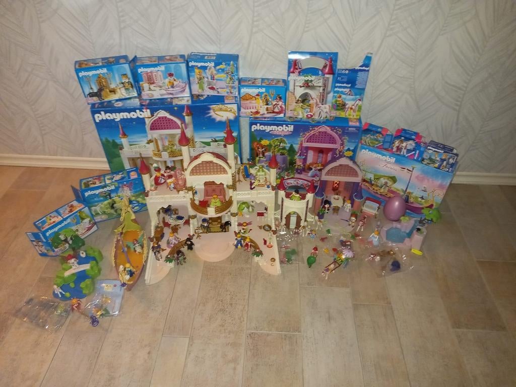 Playmobil Prinsessenkasteel met extra sets, Ophalen, Gebruikt