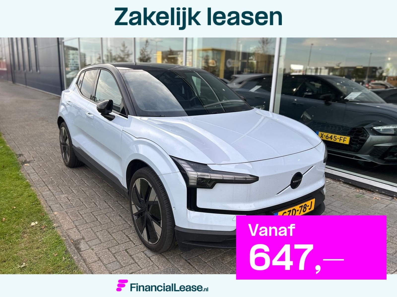 Volvo EX30 Twin Motor Performance Ultra 69 kWh |NAP|DOH|1e e, Automaat, Gebruikt, Blauw, Leder en Stof