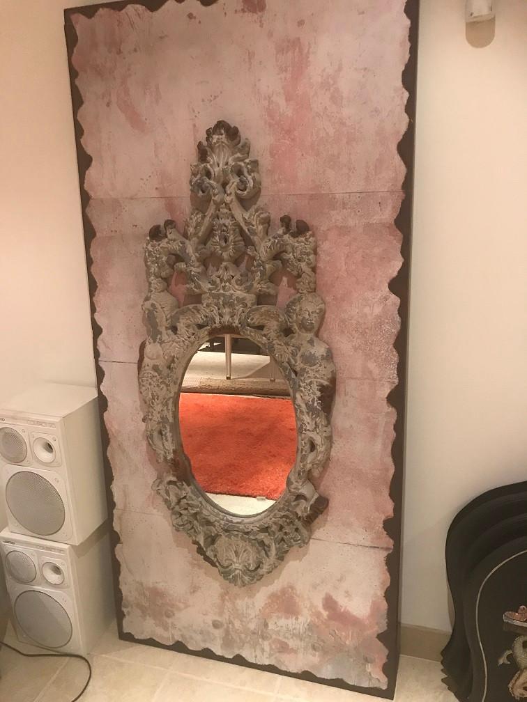 UNIEK ontwerp - design antieke spiegel, Huis en Inrichting, Woonaccessoires | Spiegels, Ophalen, Wilms, Zo goed als nieuw, 150 tot 200 cm