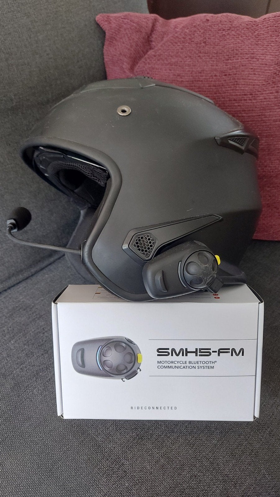 Vito Jet Bruzano helm Maat L met Sena smh5-fm, Ophalen of Verzenden, Tweedehands, Jethelm, Overige merken