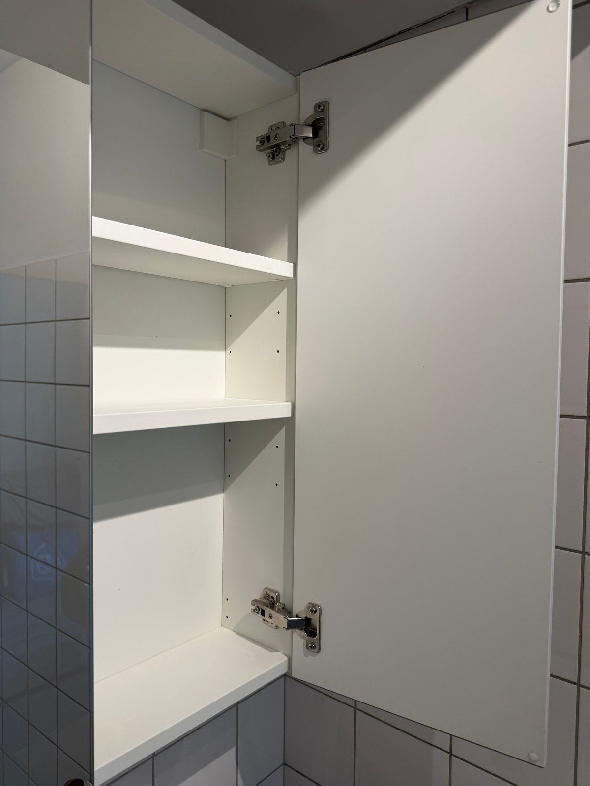 IKEA ENHET spiegelkast badkamer – wit, Ophalen, Spiegelkast, 50 tot 100 cm, Zo goed als nieuw
