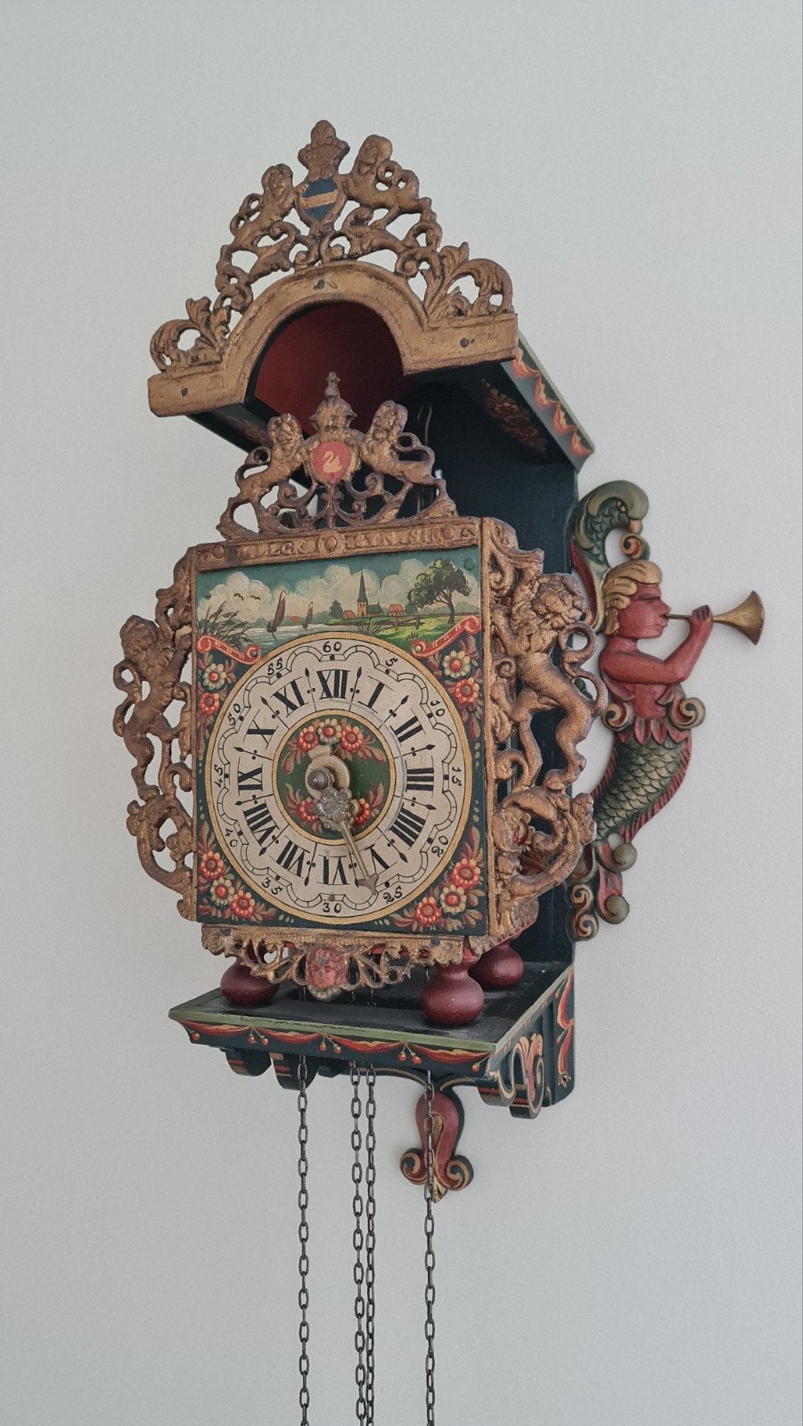 Antieke Friese Stoeltjesklok, Antiek en Kunst, Ophalen of Verzenden