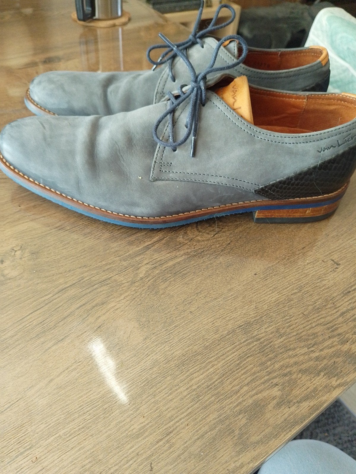 Herenschoenen mt 42 Van Lier, Kleding | Heren, Schoenen, Ophalen, Zo goed als nieuw, Bruin