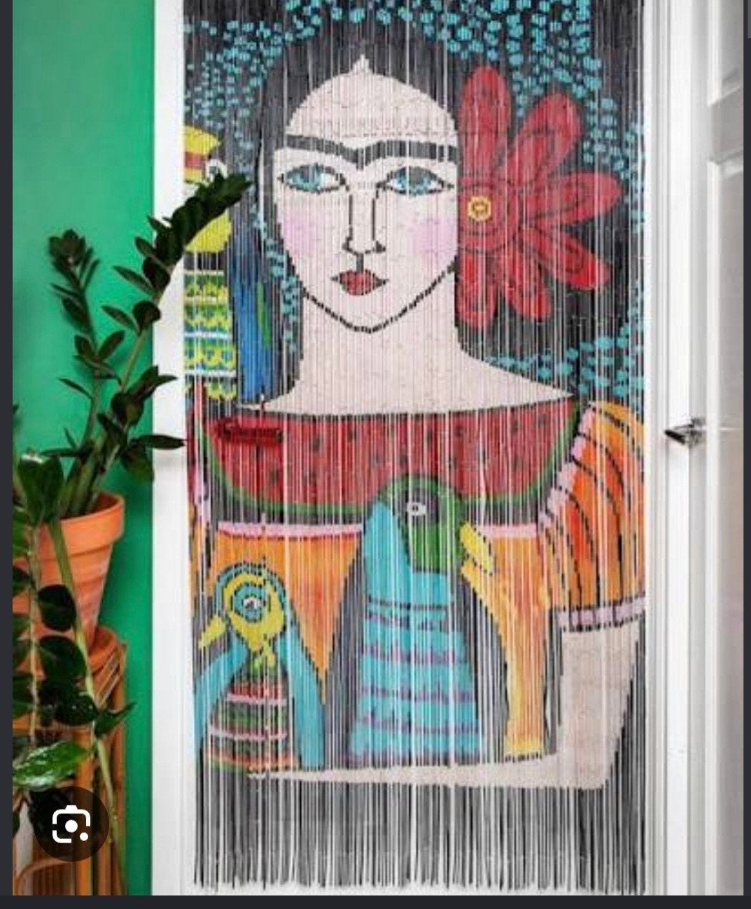 opzoek naar Frida kahlo bamboe vliegengordijn, Verzenden