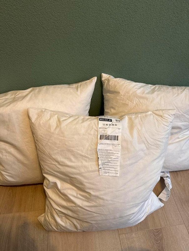 3 Ikea kussens 50x50 - Nieuwstaat, Ophalen of Verzenden, Nieuw, Wit, Vierkant
