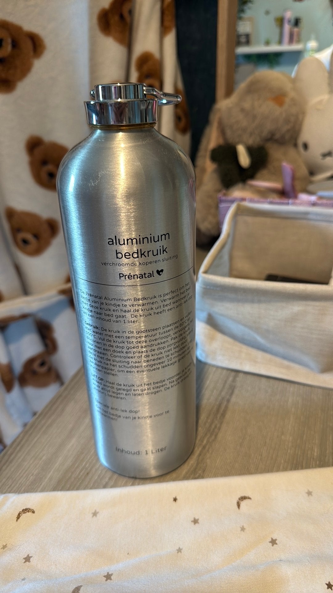Aluminium bedkruik prenatal, Kinderen en Baby's, Ophalen, Zo goed als nieuw, Overige typen, Prenatal