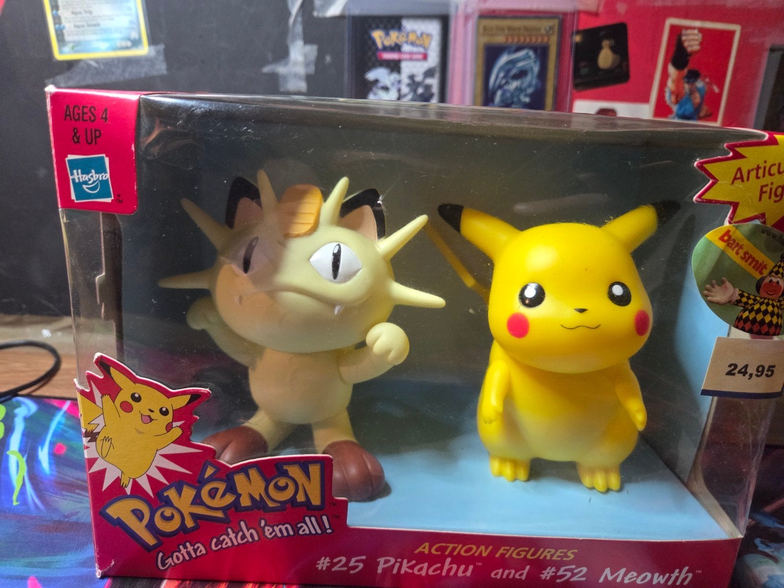 Pokemon Meowth #52 en Pikachu #25 hasbro 1998 1999 vintage, Ophalen of Verzenden, Nintendo, Nintendo, Nintendo