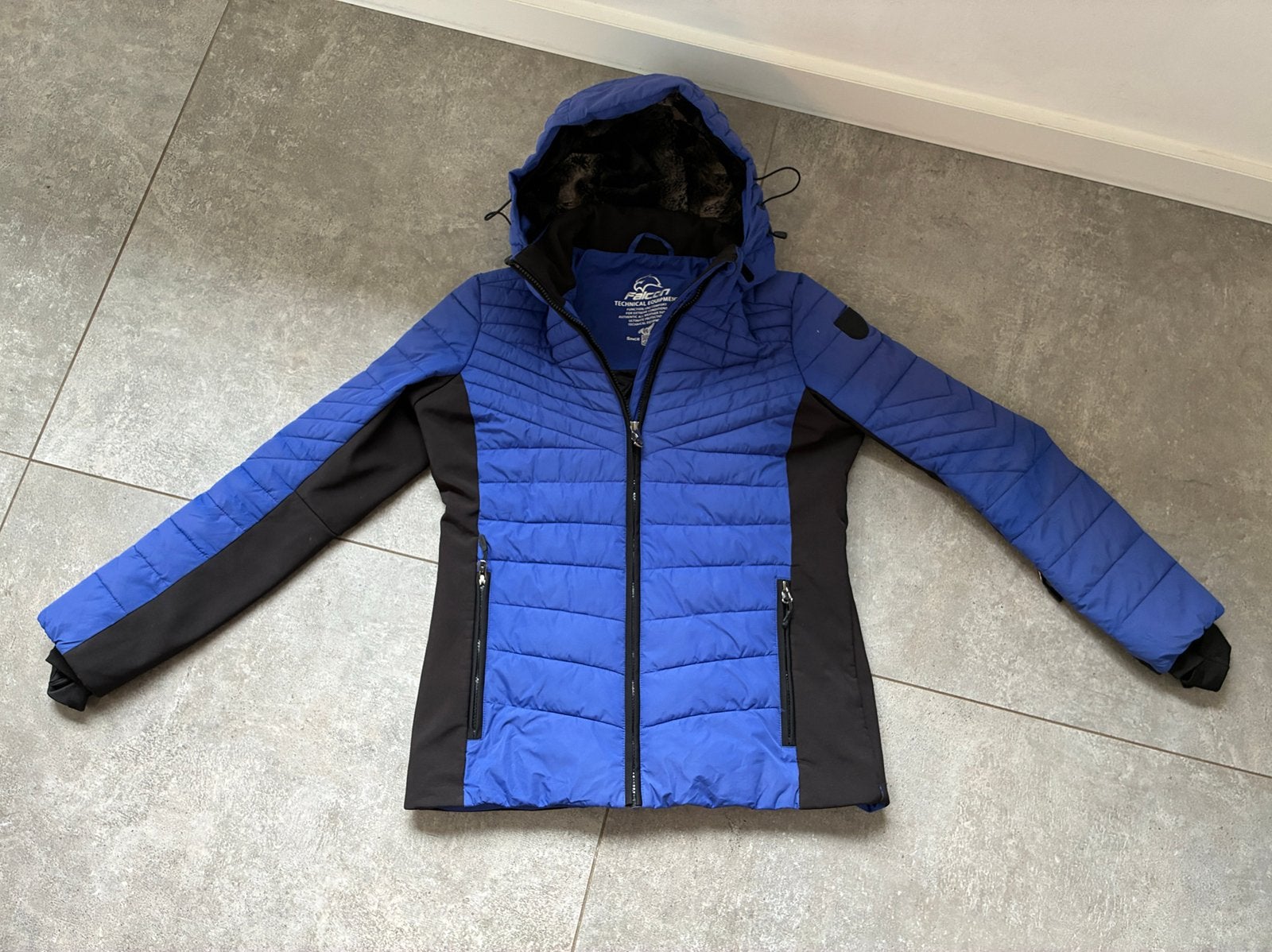 Falcon Madeleine ski jas ski jack blauw maat XS / 176, Ophalen of Verzenden, Zo goed als nieuw, Maat 34 (XS) of kleiner, Jack