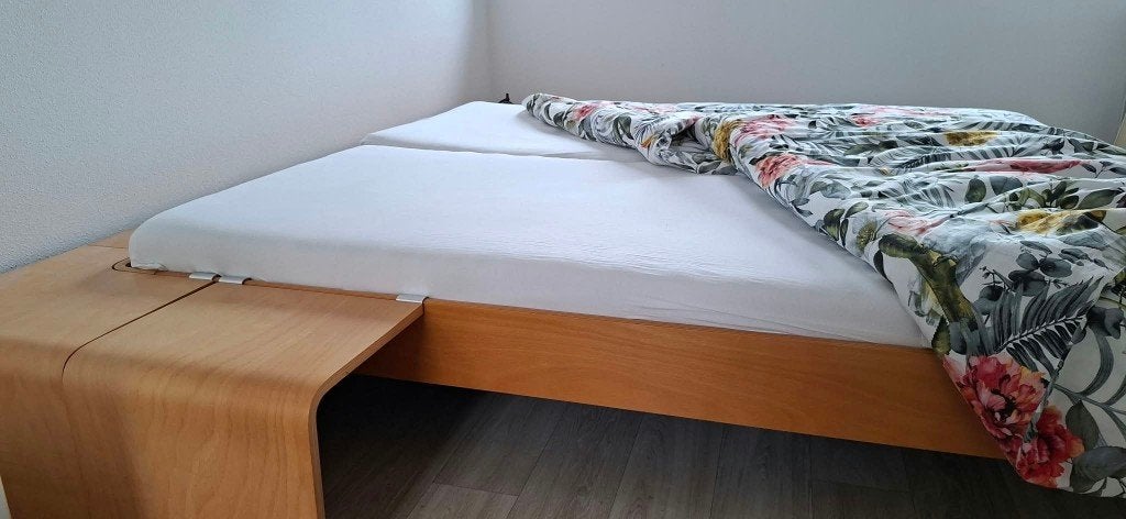 Auping Auronde Bed 180x200 cm - Nette Staat, Huis en Inrichting, Ophalen, Gebruikt, Bruin, Tweepersoons