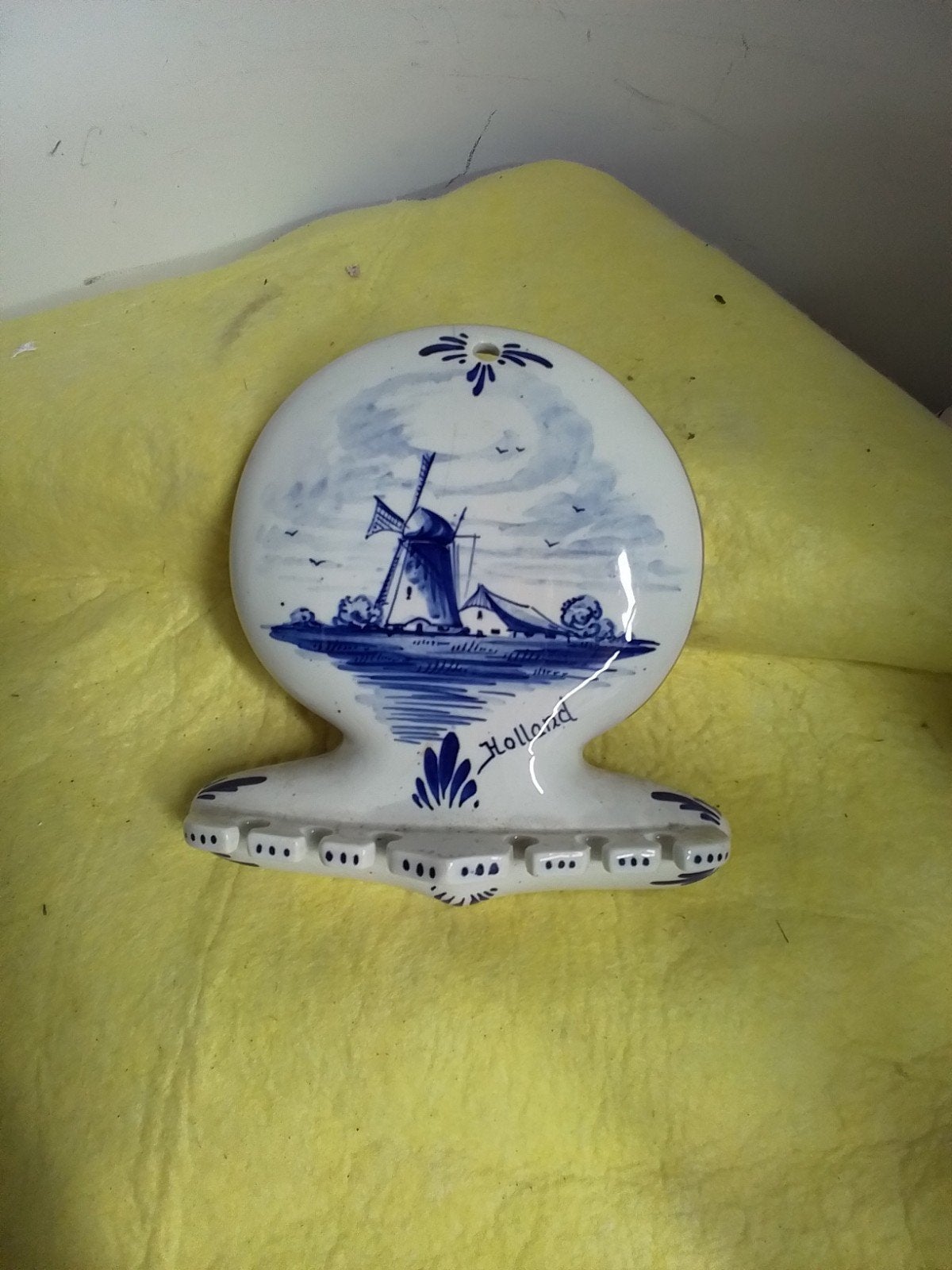 9438) Delfts blauw  lepelrek, Ophalen of Verzenden