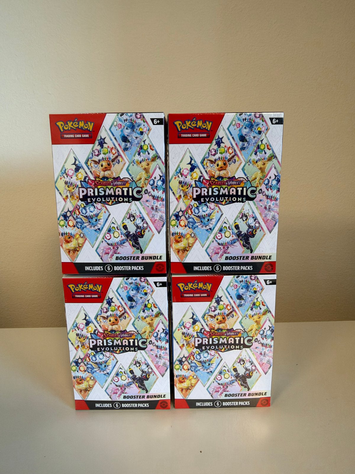 4x Pokémon Prismatic Evolutions Booster Bundle, Ophalen, Nieuw, Boosterbox