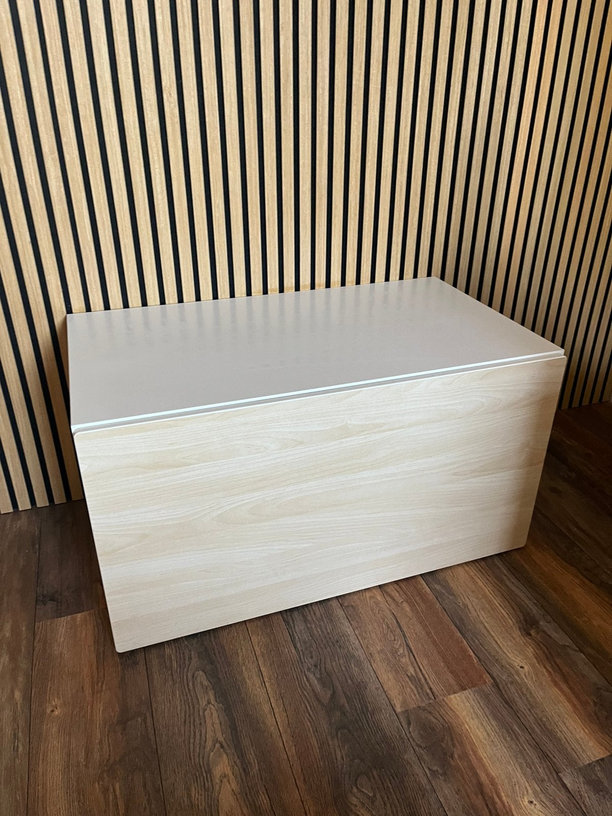 SMÅSTAD bank + kist | 90x50x48, Ophalen, Hout, Meerkleurig, Overige stijlen