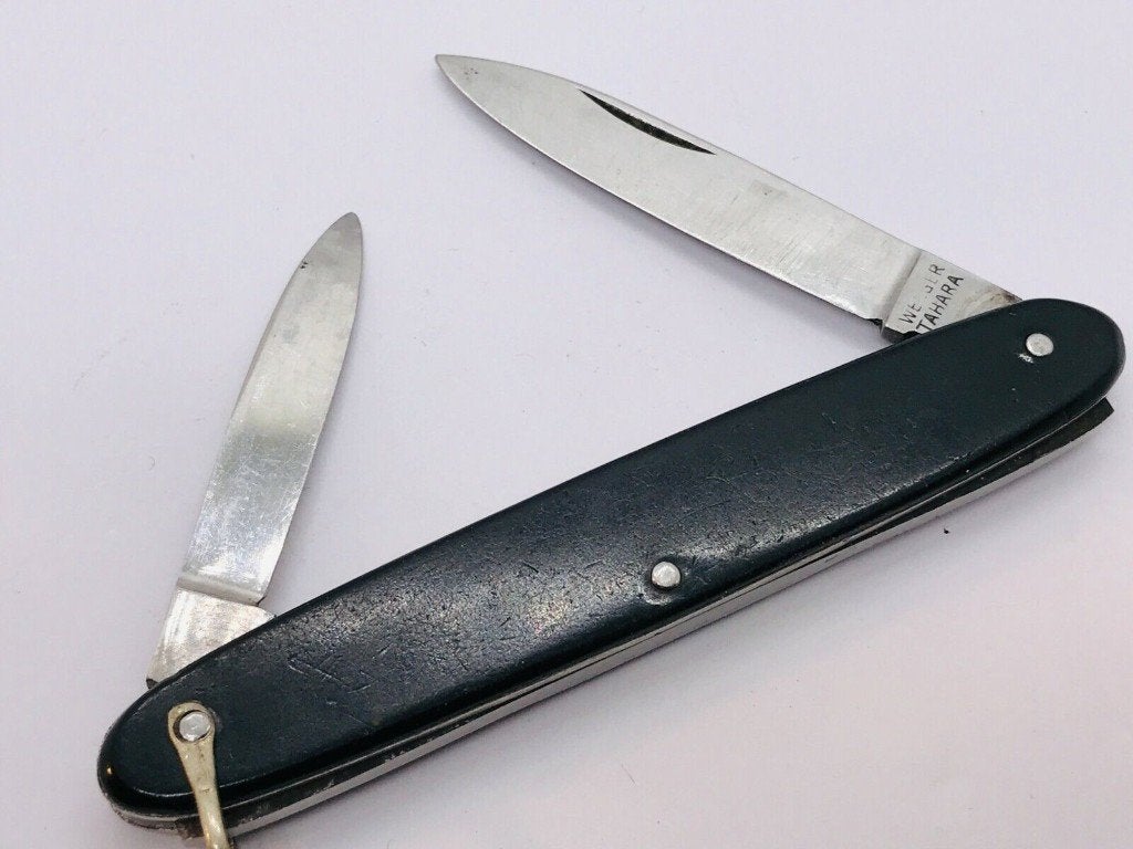 VINTAGE WENGER TAHARA POCKET KNIFE TWO BLADE Bail, Caravans en Kamperen, Ophalen of Verzenden, Maarten@Vintageknives.nl, Nieuwveen