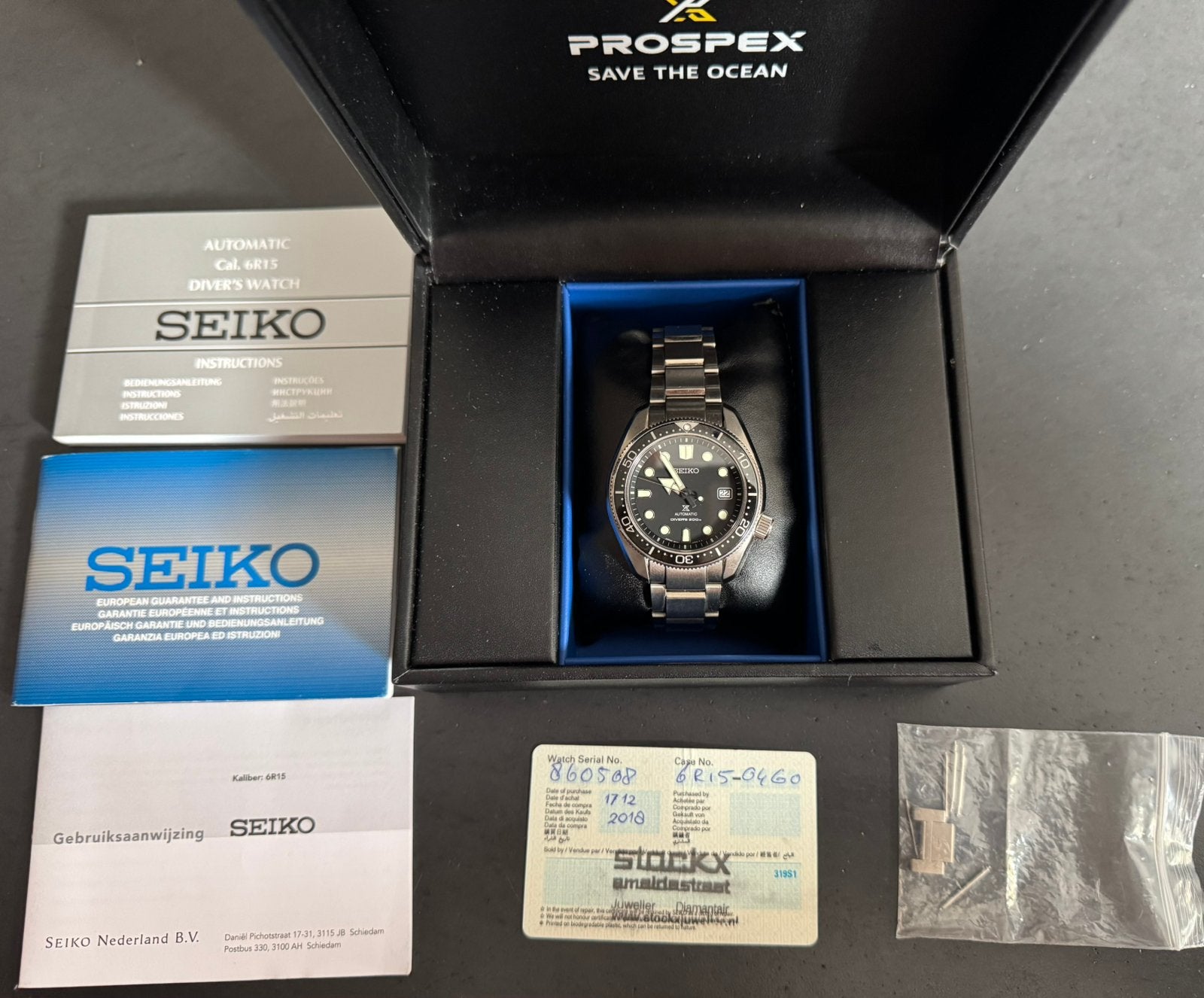 Seiko SPB077J1 marinemaster, Ophalen of Verzenden, Zo goed als nieuw