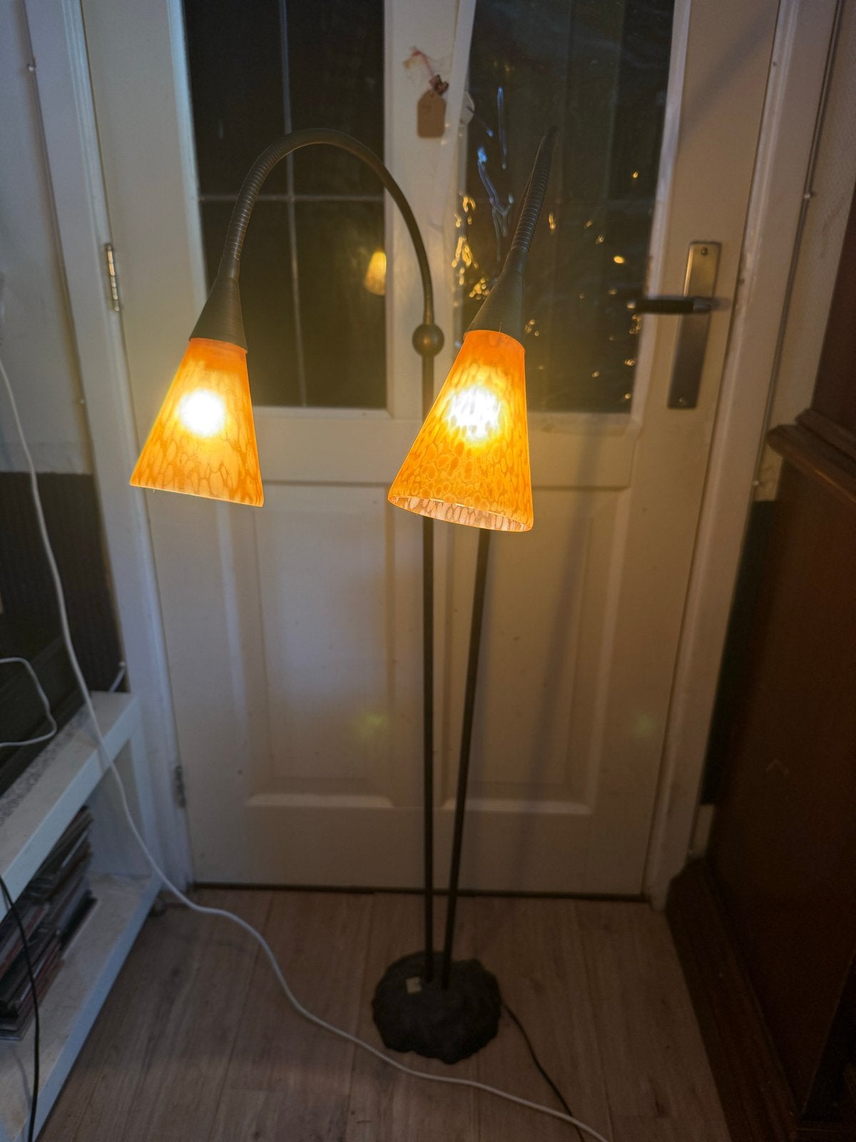 Tom Kater Vloerlamp met 2 Lichtpunten, Ophalen, Gebruikt, E14 (klein), Metaal