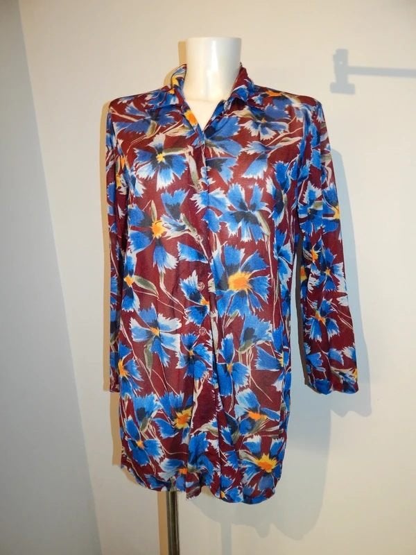 Pain de sucre vintage zomers blouse tuniek bloemen mt M, Maat 38/40 (M), Zo goed als nieuw, Pain de Sucre, Meerkleurig