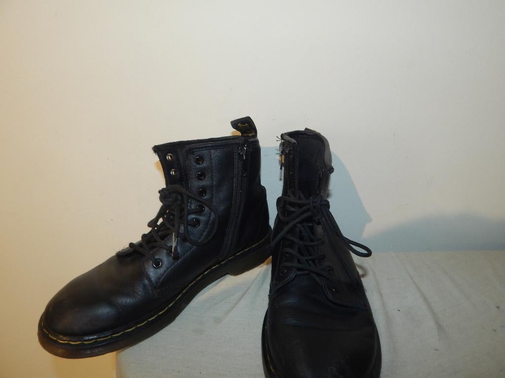 Dr Martens zwarte laarsjes soepel leer veters en rits mt 36, Verzenden, Zwart, Lage of Enkellaarzen, Dr Martens