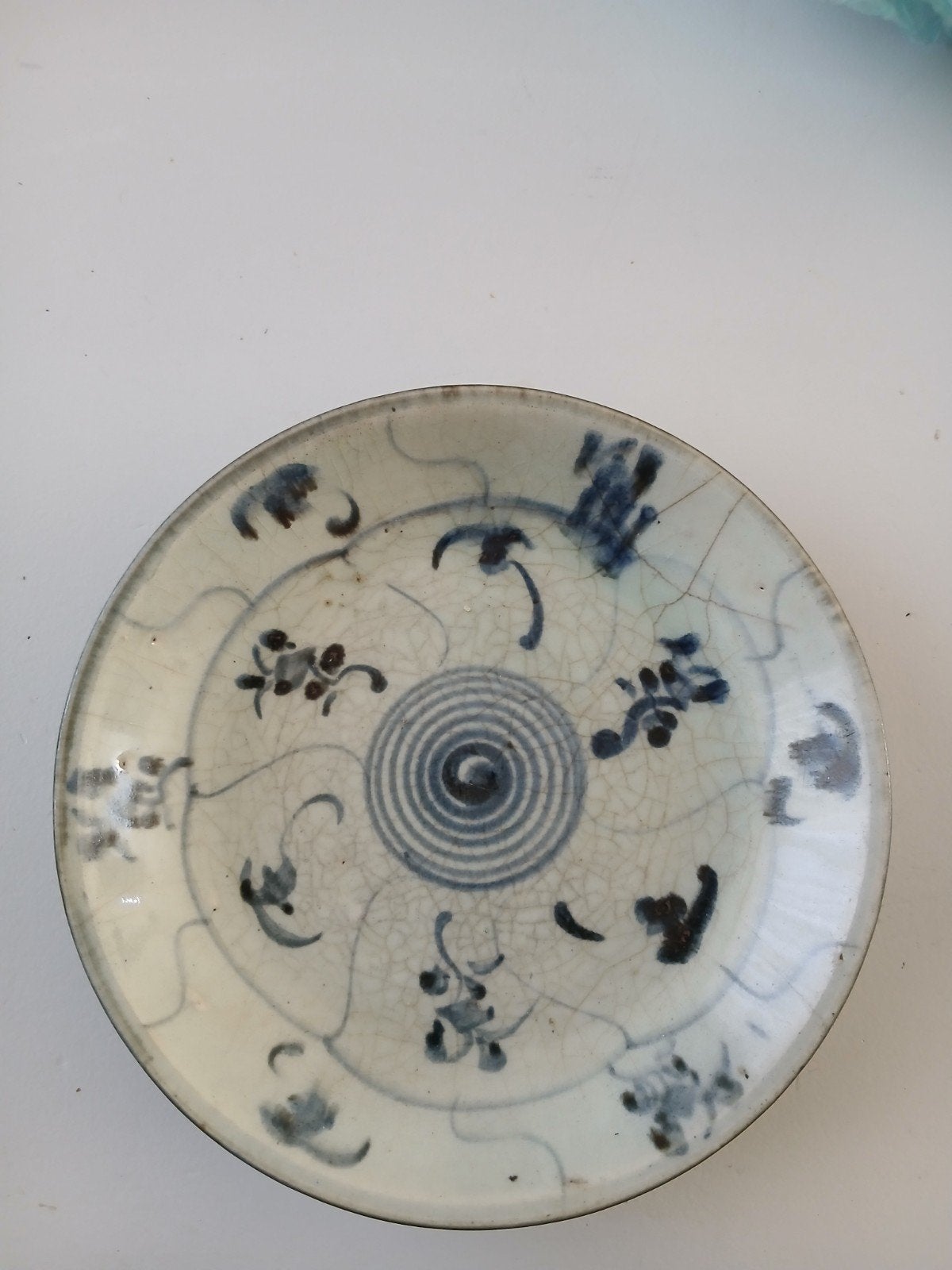 Chinees bord bordje spiraal vormig figuur Tek Sing wrak ?, Ophalen of Verzenden