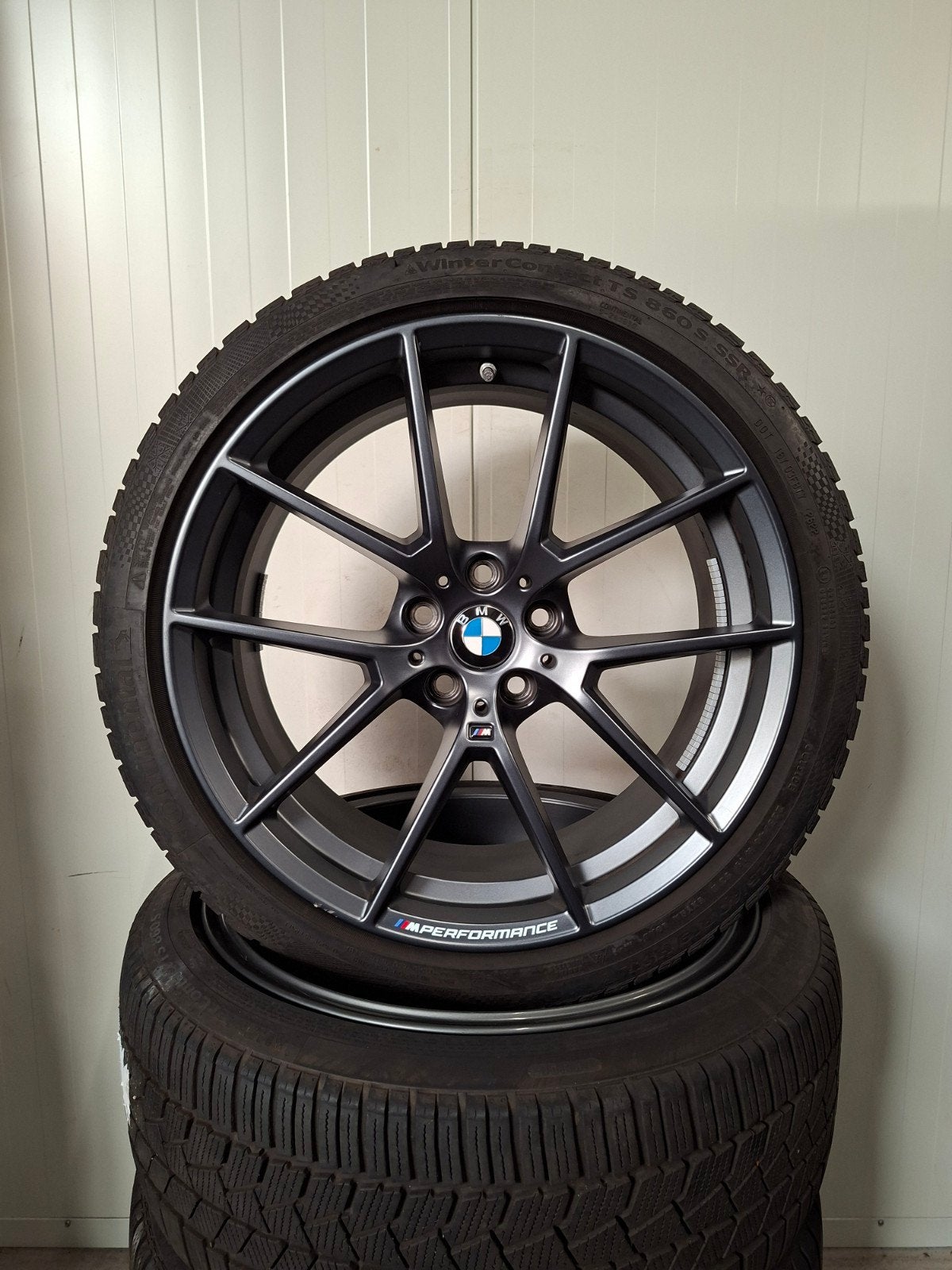 19' BMW 3 4 Serie Styling 898M Performance met winterbanden, 19 inch, Banden en Velgen, Personenwagen, 225 mm