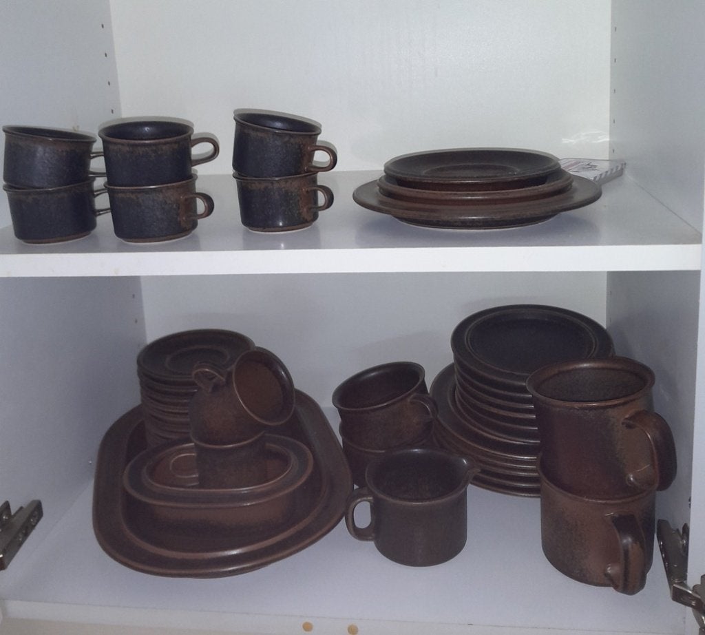 Arabia Ruska servies (voor de liefhebber), Ophalen, Gebruikt, Scandinavisch, Bruin