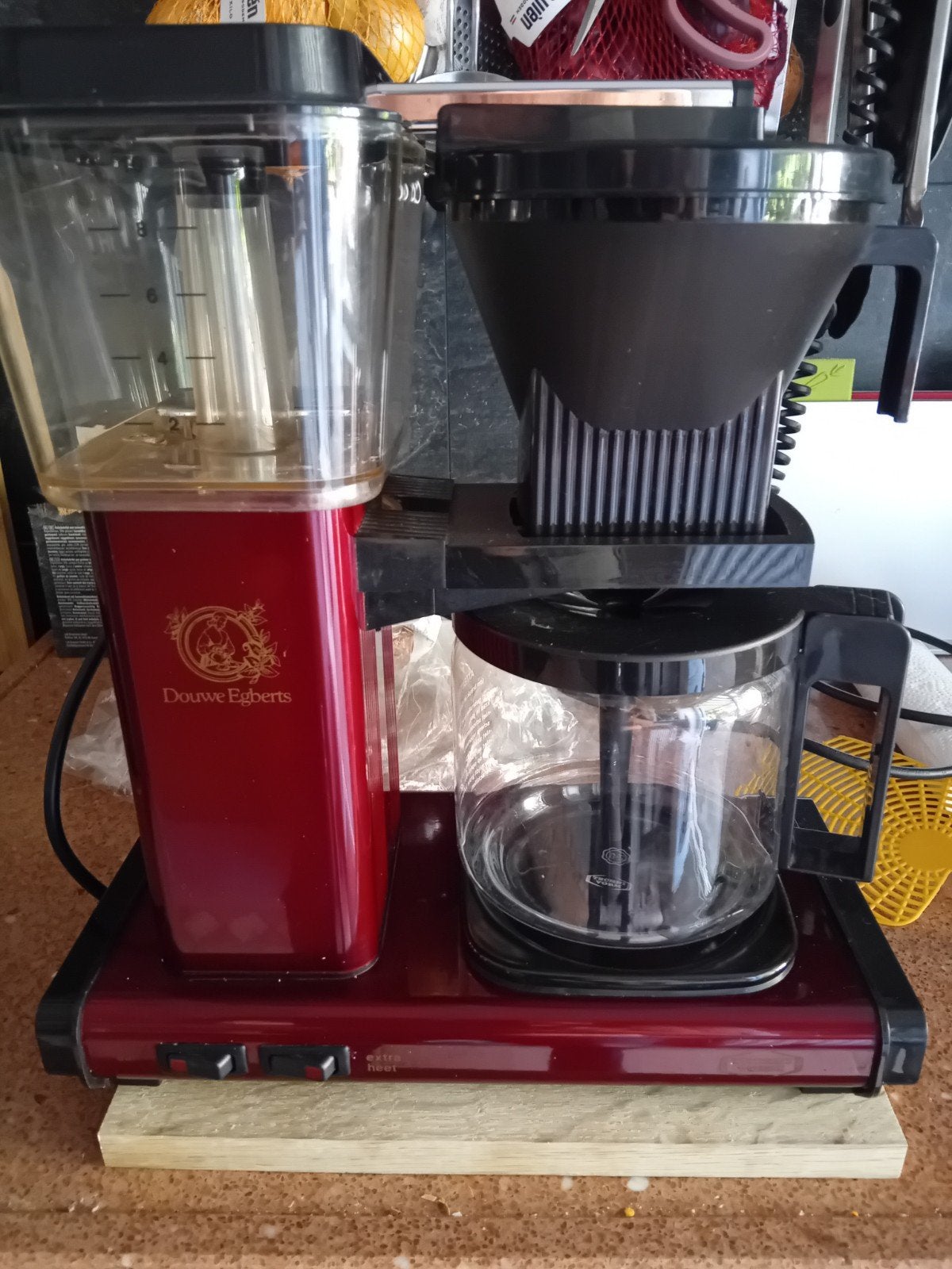 Douwe Egberts Koffiezetapparaat - Rood, Ophalen of Verzenden, Gebruikt, Koffiemachine