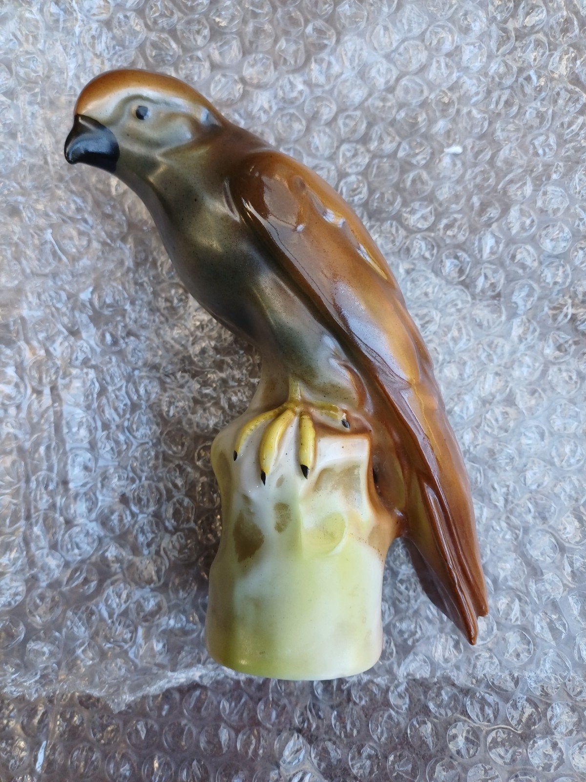 Vintage Porseleinen Vogelbeeldje Valk/havik, Ophalen of Verzenden