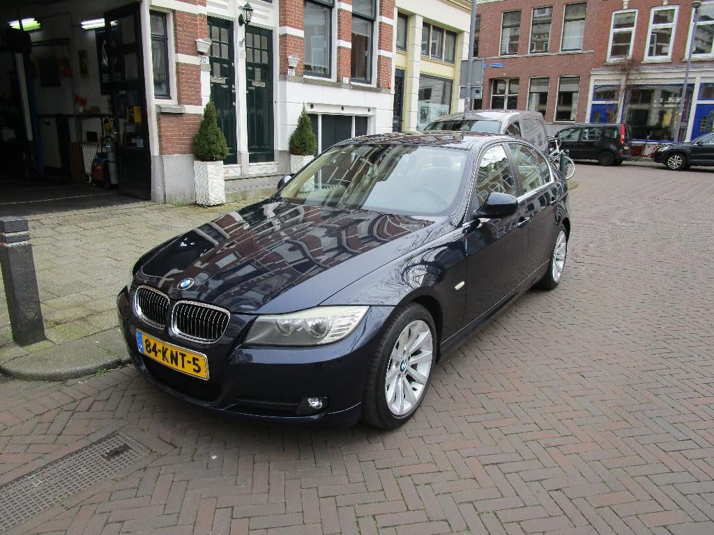 BMW 3-Serie 2.0 I 318i  4-Drs  Leer  Navi  Airco, Auto's, Achterwielaandrijving, Beige, Blauw, Bedrijf