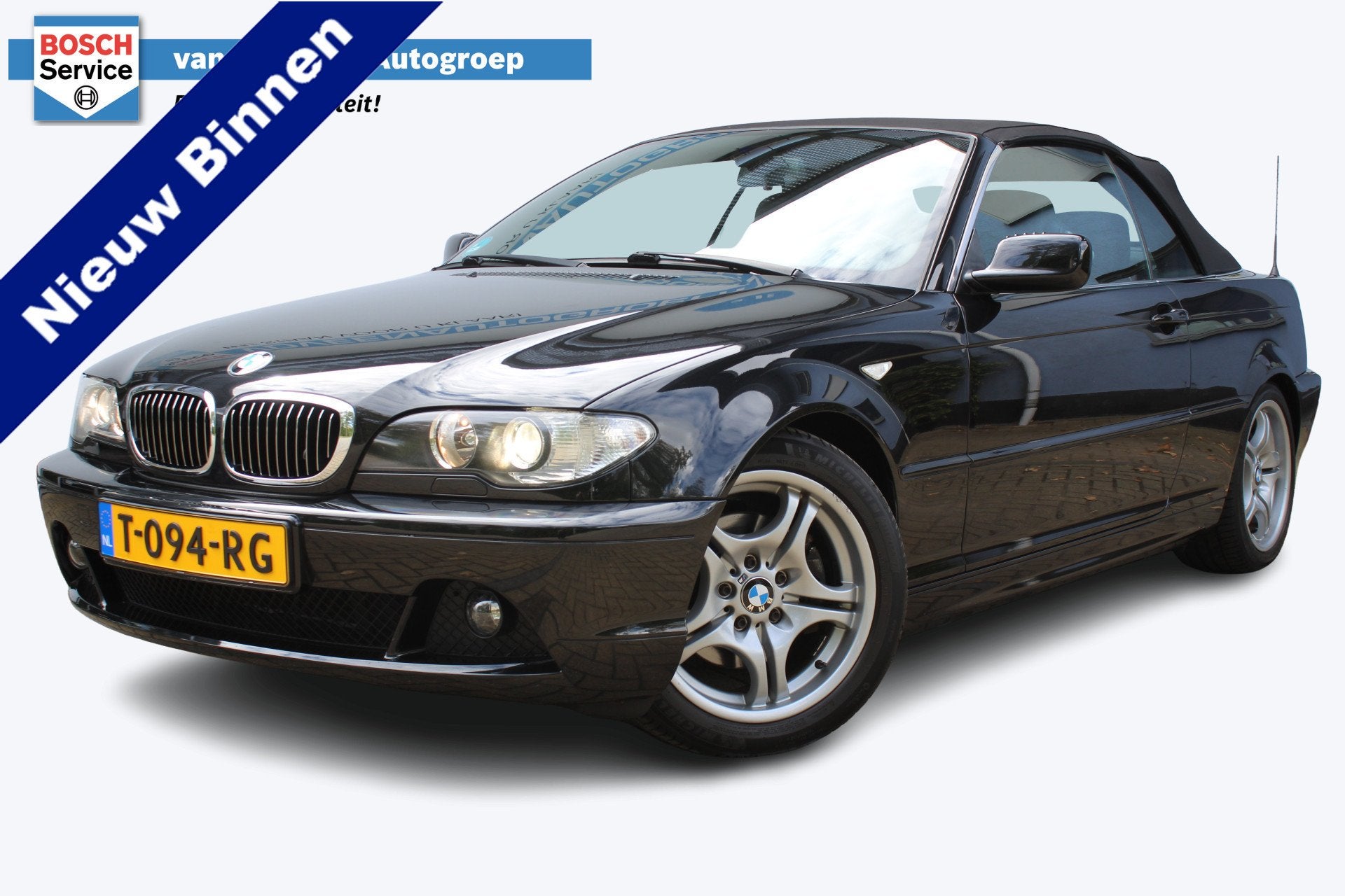 BMW 3 Serie 320Ci Cabrio 2.2 Liter 6 Cilinder | Zeer nette s, Auto's, BMW, 2171 cc, Automatische klimaatregeling, Gebruikt, Zwart