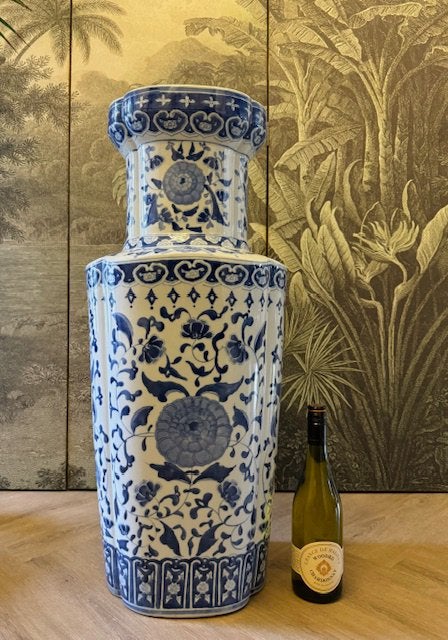 GROTE CHINESE VAAS IN CHINOISERIE STYLE, Ophalen