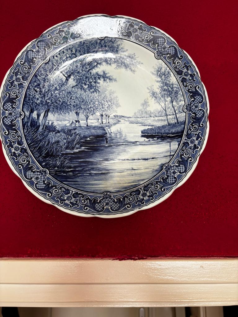 Decoratieve Wandborden met Blauw-Wit Landschap, Antiek en Kunst, Antiek | Wandborden en Tegels, Ophalen