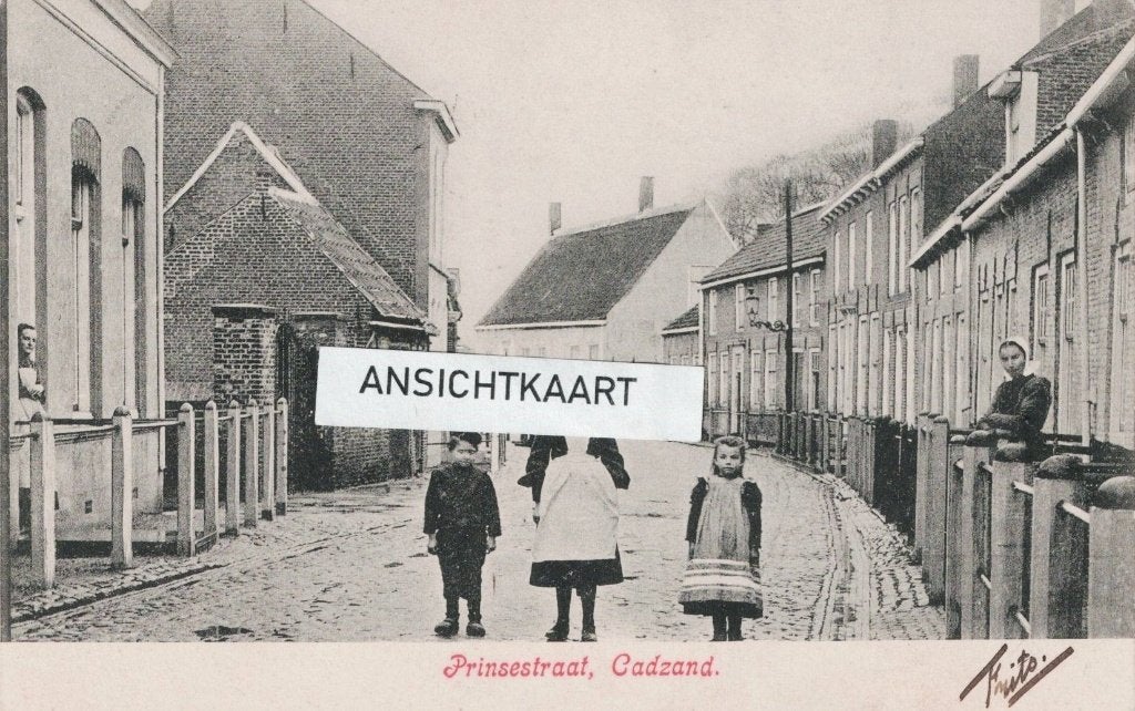 Ansichtkaart Cadzand - Prinsestraat - klederdracht, Verzenden, Voor 1920, Gelopen, Zeeland