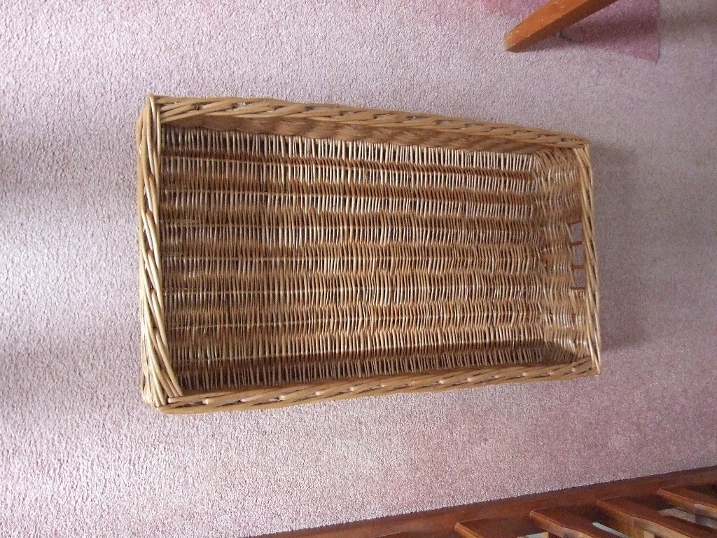 2 originele grote broodmanden riet, Huis en Inrichting, Ophalen, Met handvatten, Mand, Zo goed als nieuw