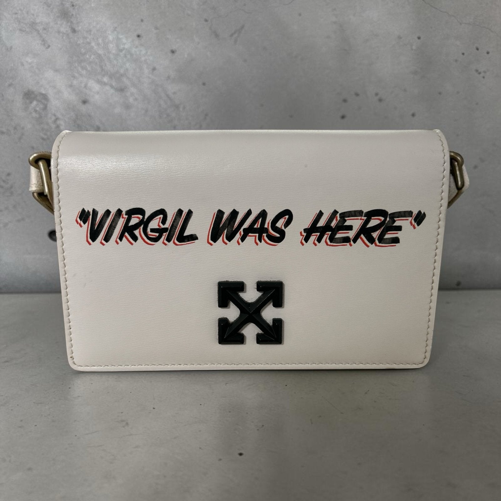 Off-White Jitney 0.5 crossbodytas - "Virgil Was Here", Verzenden, Zo goed als nieuw, Wit, Schoudertasje