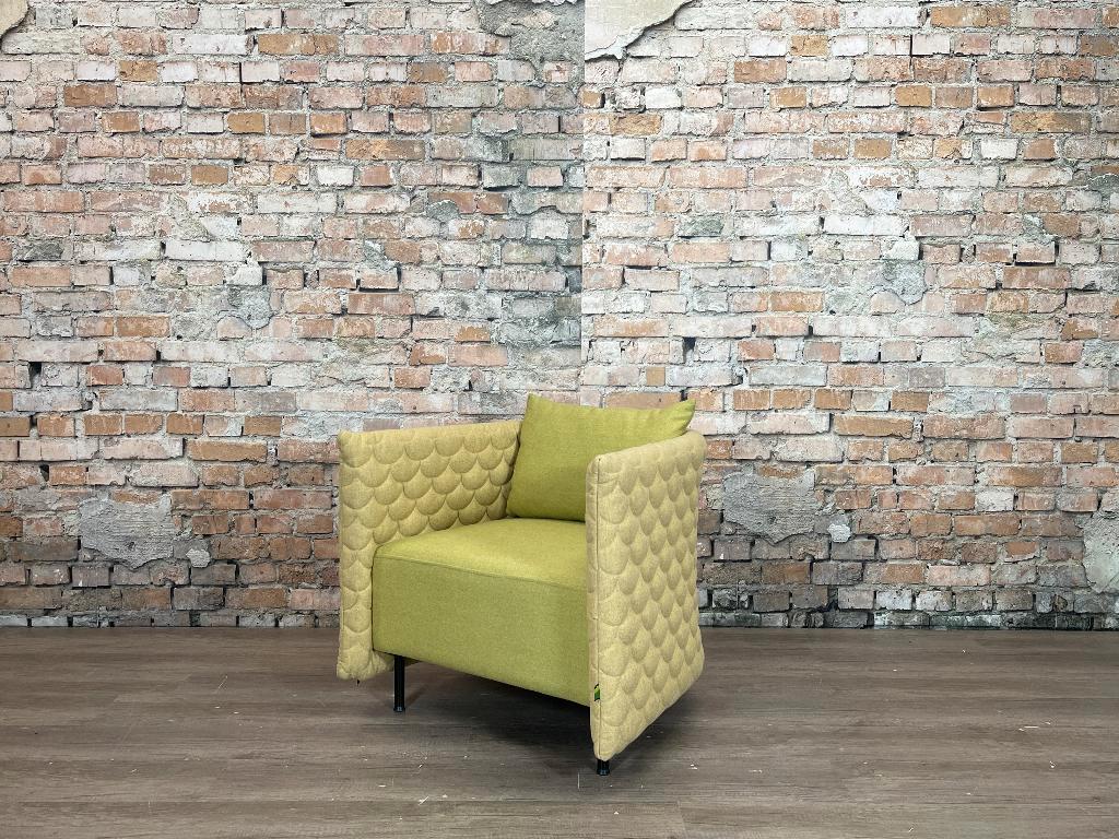 Naughtone Cloud Plain lichtgeel bij TheReSales, Huis en Inrichting, Fauteuils, Ophalen, Minder dan 75 cm, Design, Zo goed als nieuw