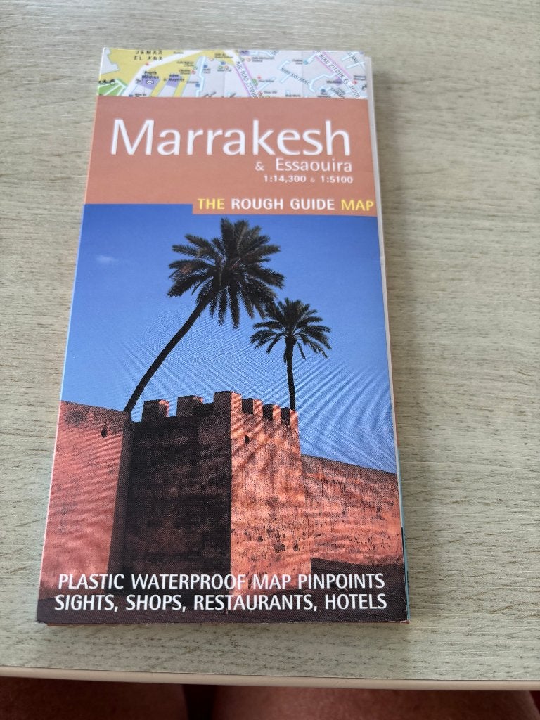 kaart Marrakesh, Boeken, Atlassen en Landkaarten, Ophalen of Verzenden, Zo goed als nieuw, 1800 tot 2000, Landkaart