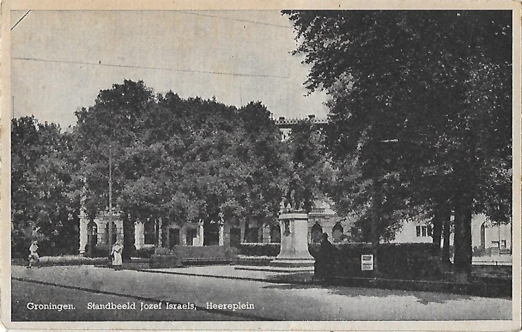 Groningen Heereplein Oude Gelopen Ansichtkaart ( 5054, Ophalen of Verzenden, 1920 tot 1940, Gelopen, Groningen