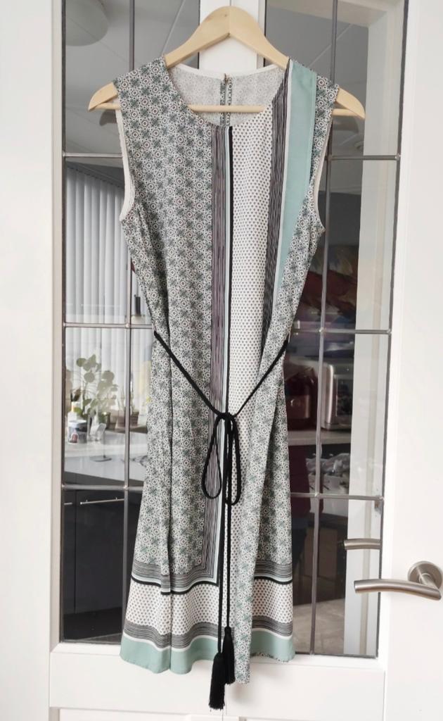 Penny Black Max Mara Zomerjurk Pastel Groen Bloemen Maat 38, Maat 38/40 (M), Ophalen of Verzenden, Zo goed als nieuw, Groen
