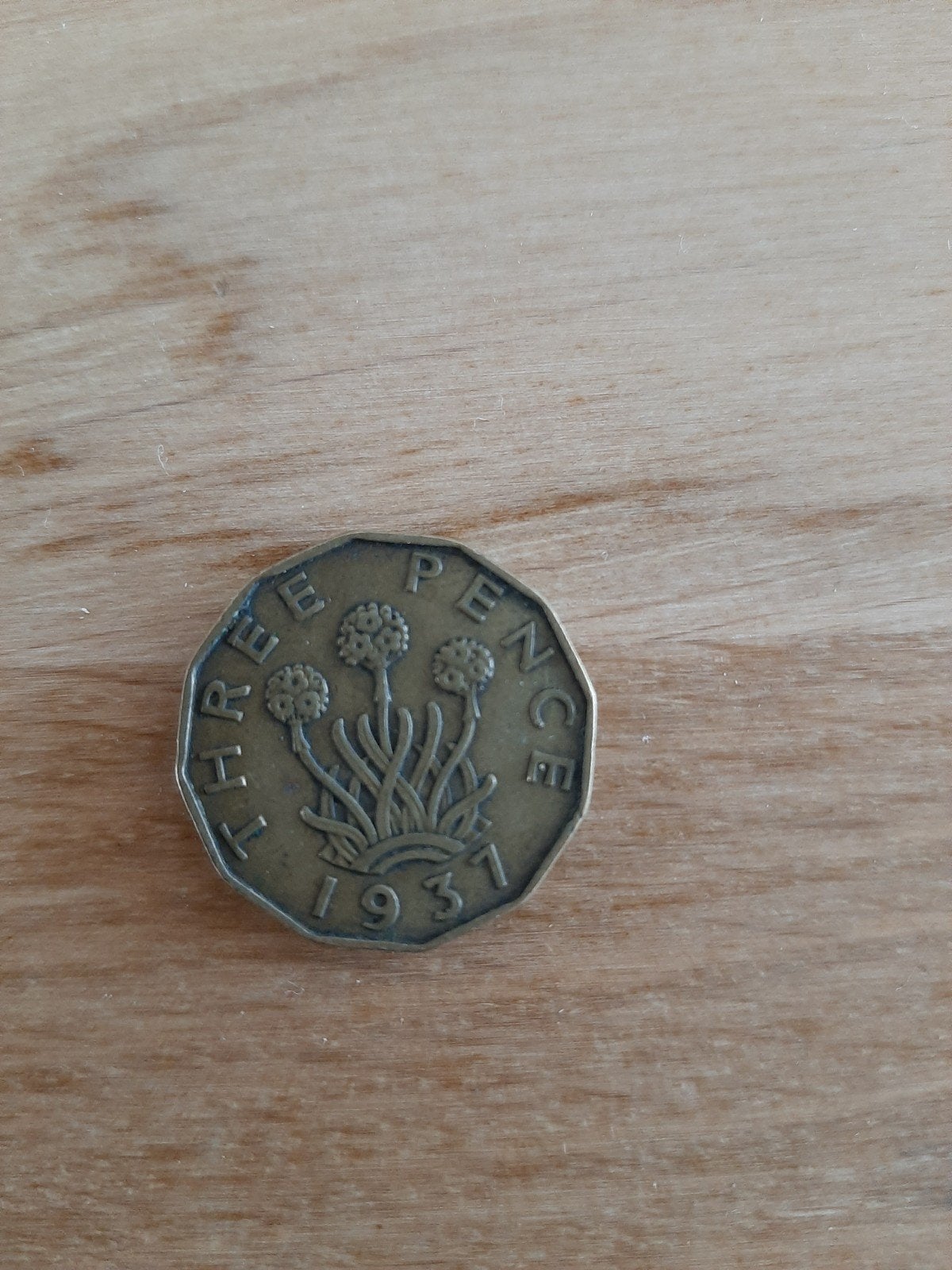 Zeldzame Britse Threepence munt 1937, Ophalen of Verzenden, Overige landen, Losse munt