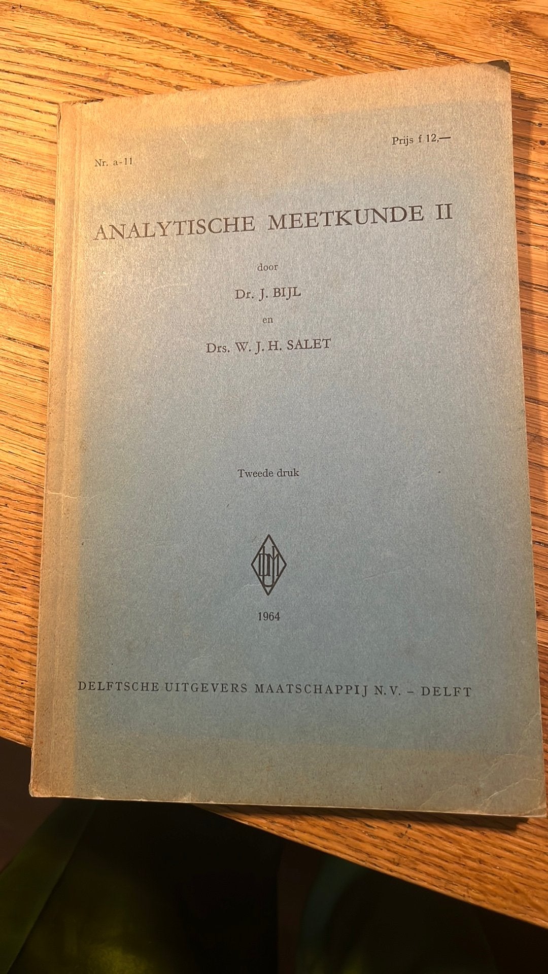 Analytische meetkunde deel 2  dr j bijl, Ophalen of Verzenden, Beta, Zo goed als nieuw, HBO