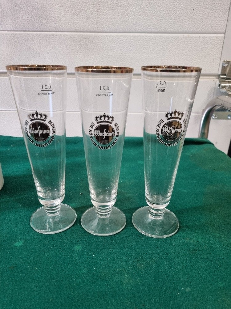 warsteiner bier glazen 3x 0.2l, Ophalen of Verzenden, 'T Olde Gre-j, Info@toldegrej.nl, Endepoelstraat 20f Didam