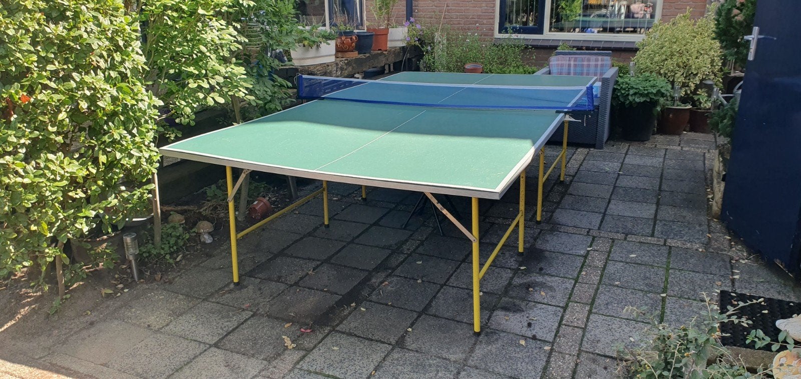 GRATIS tafeltennis tafel, niet perfect, wel bruikbaar, Ophalen, Gebruikt, Tafel Indoor