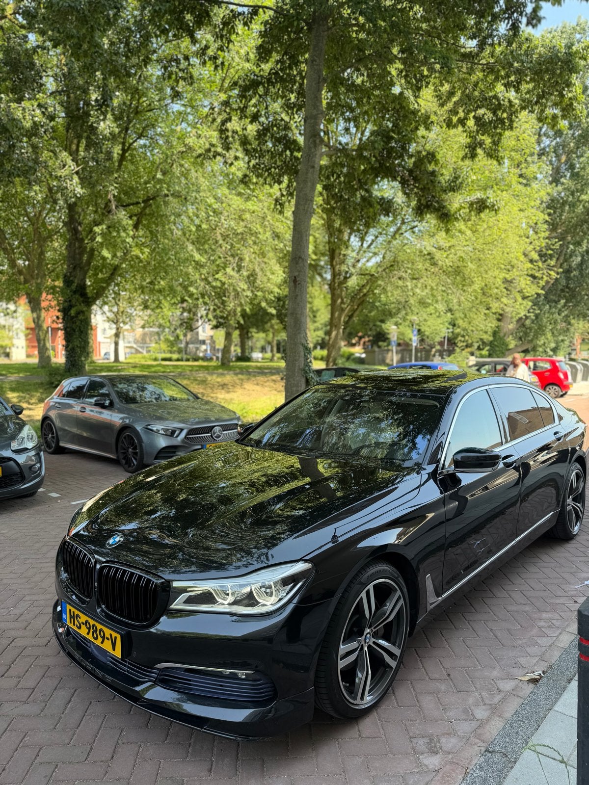 BMW 7-Serie 3.0 740LI AUT 2016 Zwart, Auto's, BMW, Automaat, Zwart, Origineel Nederlands, Bedrijf