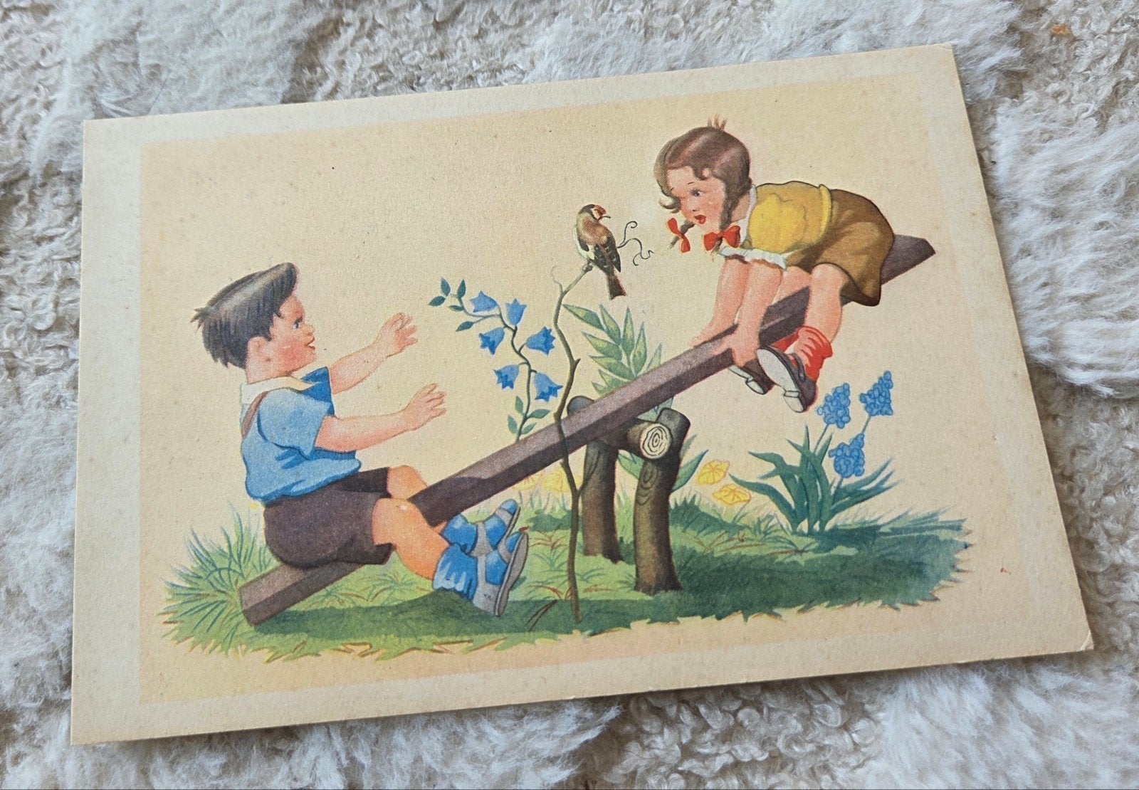Kinderen op Wip met Vink, Verzenden, 1940 tot 1960, Ongelopen, Kinderen