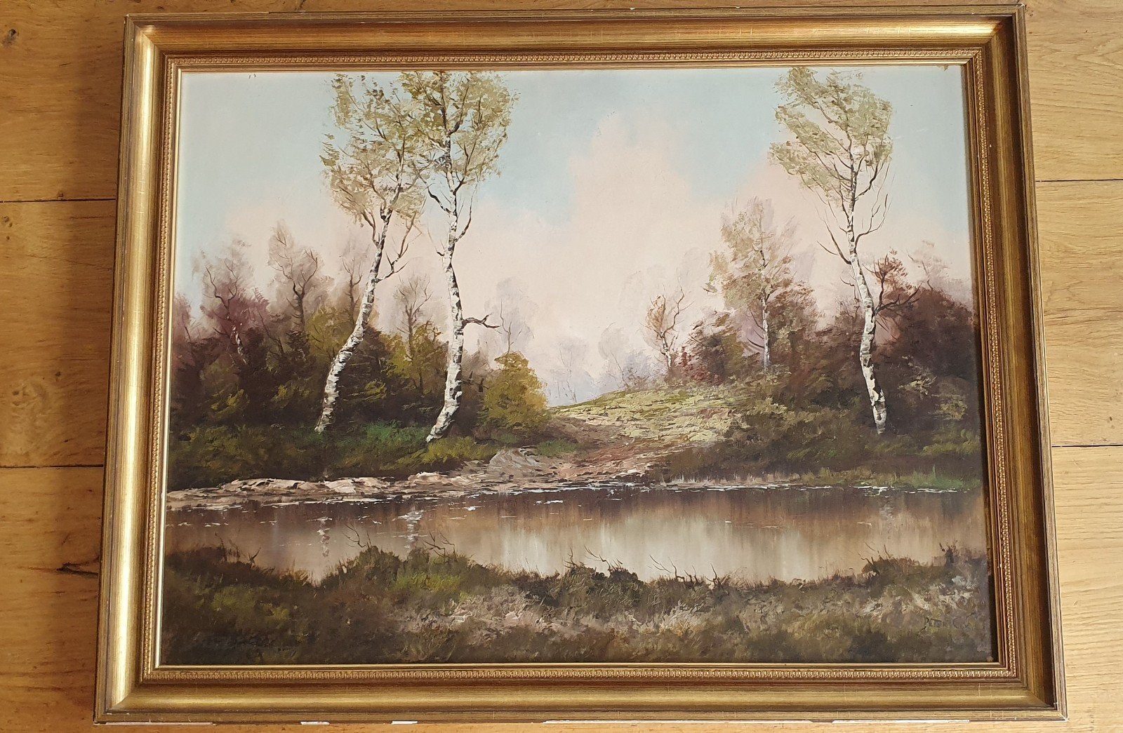 Schilderij . Peter cox . Berken landschap, Ophalen
